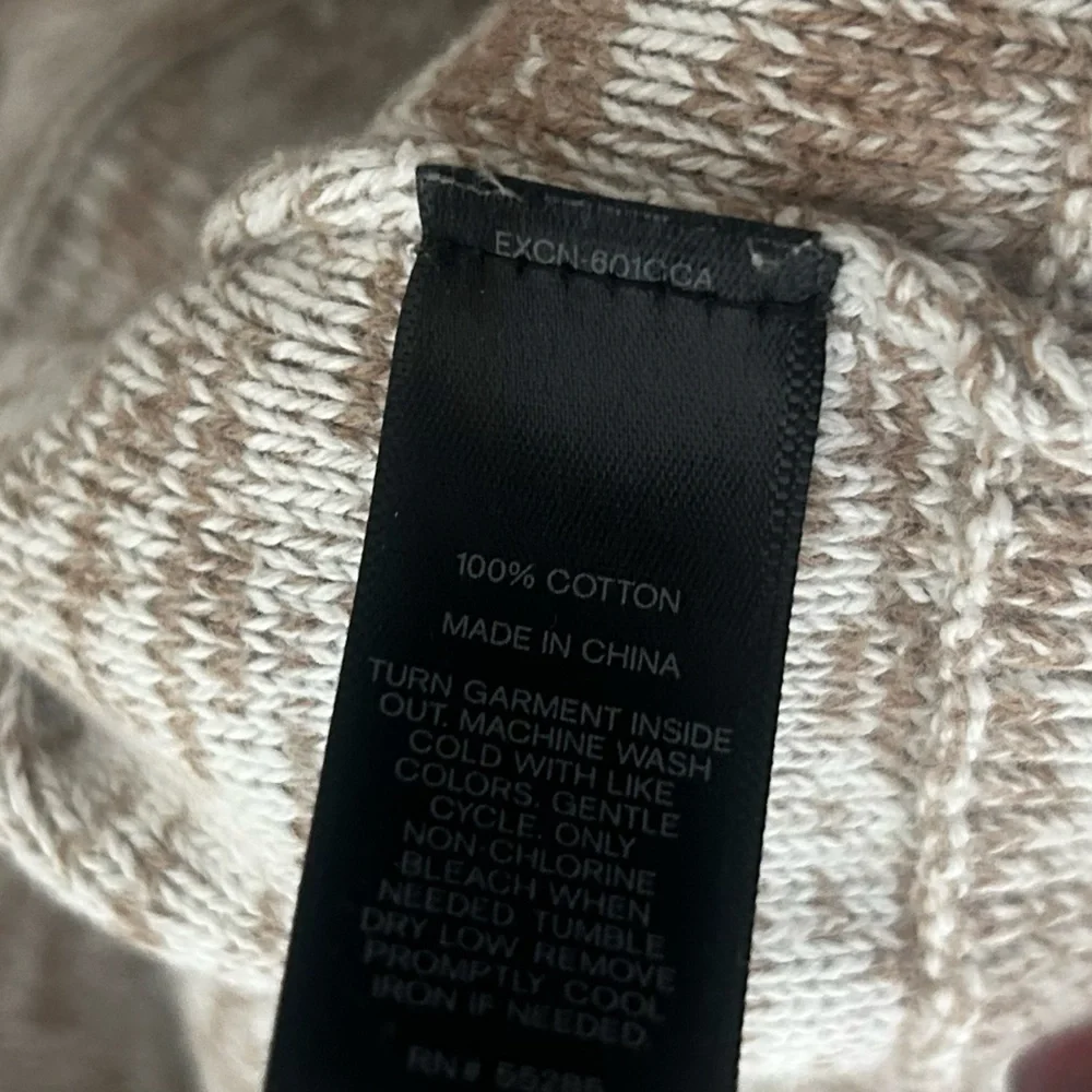 Express Men's XL Knit Sweater Tan and Cream